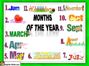 months and ordinal numbers printable esl worksheets