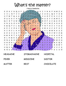 esl printable worksheet health sickness hospitals illness english vocabulary