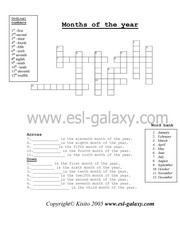 esl english vocabulary printable worksheets on dates and numbers