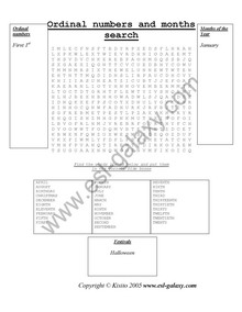 esl english vocabulary printable worksheets on dates and numbers